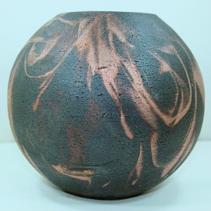 Medium Size Raku Ball Vase